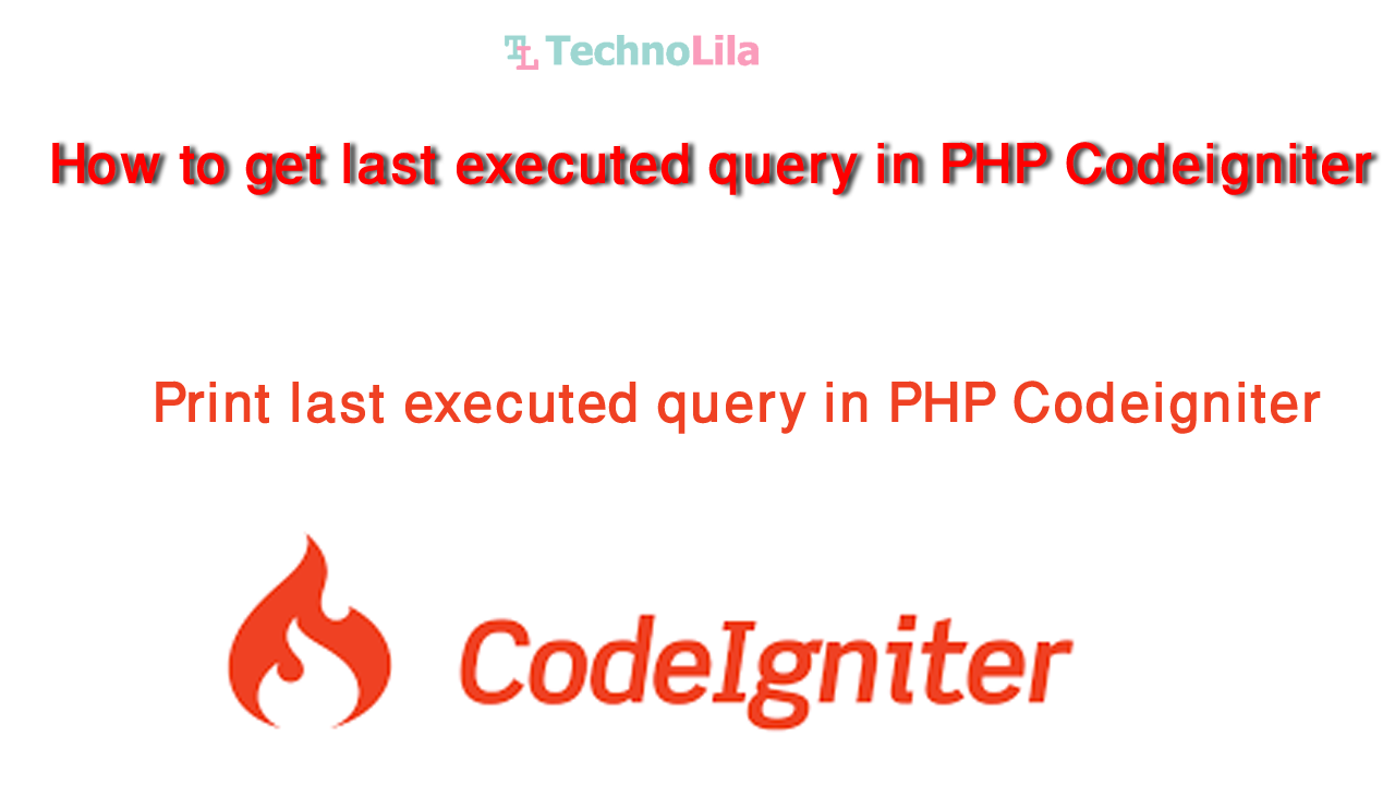 get last executed query in PHP Codeigniter